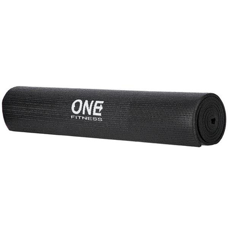 Mata fitness czarna PVC YM02 One Fitness