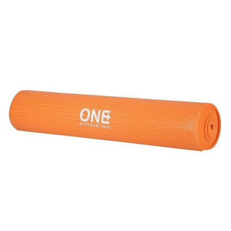 Mata fitness pomarańczowa PVC YM02 One Fitness