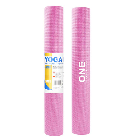 Mata fitness różowa PVC YM01 One Fitness