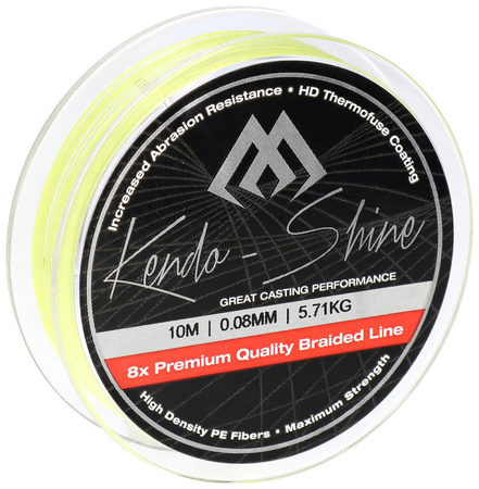 PLECIONKA - KENDO SHINE - 0.08mm/5.71kg/10m - FLUO ŻÓŁTA - op.1szp.