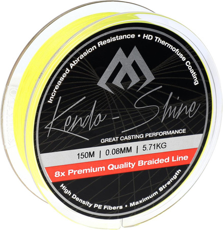 PLECIONKA - KENDO SHINE - 0.18mm/17.81kg/150m - FLUO ŻÓŁTA - op.1szp.