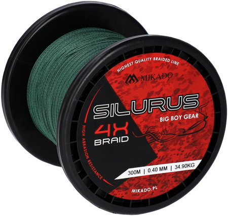 PLECIONKA - SILURUS 4 X BRAID - 0.35mm/33.40kg/300m - ZIELONA - op.1szp.