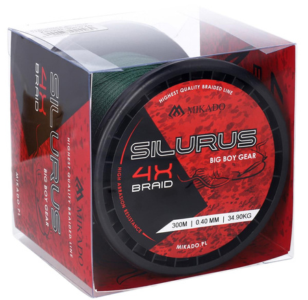 PLECIONKA - SILURUS 4 X BRAID - 0.35mm/33.40kg/300m - ZIELONA - op.1szp.