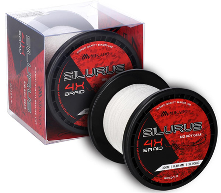 PLECIONKA - SILURUS 4 X BRAID - 0.45mm/37.40kg/300m - BIAŁA - op.1szp.