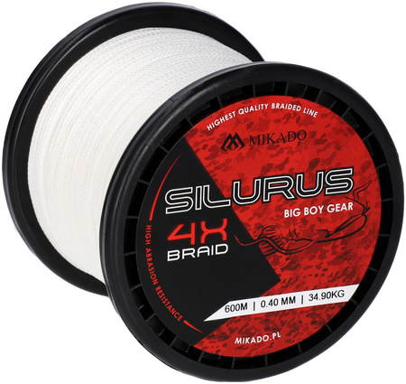 PLECIONKA - SILURUS 4 X BRAID - 0.45mm/37.40kg/600m - BIAŁA - op.1szp.