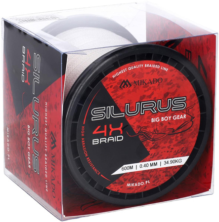 PLECIONKA - SILURUS 4 X BRAID - 0.45mm/37.40kg/600m - BIAŁA - op.1szp.