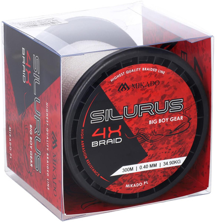 PLECIONKA - SILURUS 4 X BRAID - 0.50mm/41.80kg/300m - BIAŁA - op.1szp.