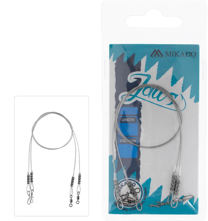 PRZYPON STALOWY - JAWS 30cm/15kg - op.2szt.