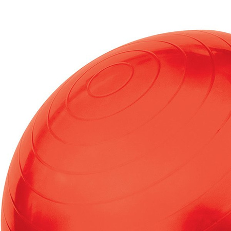 Piłka gimnastyczna do ćwiczeń czerwona ANTIBURST 65cm YB01