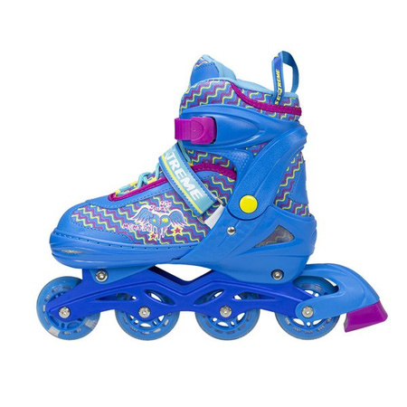 ROLKI LED ŁYŻWOROLKI NILS EXTREME NJ4613 A NIEBIESKIE S M L