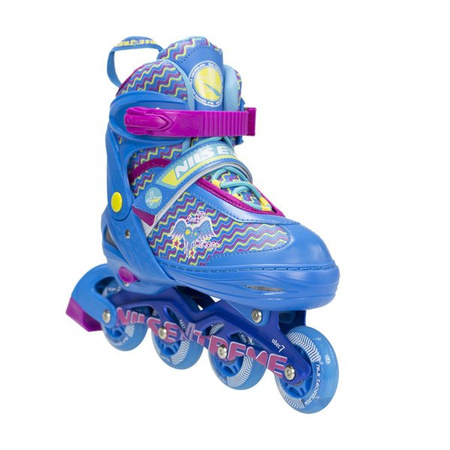 ROLKI LED ŁYŻWOROLKI NILS EXTREME NJ4613 A NIEBIESKIE S M L