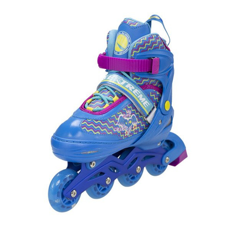 ROLKI LED ŁYŻWOROLKI NILS EXTREME NJ4613 A NIEBIESKIE S M L