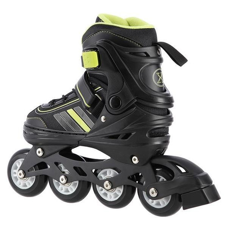 Rolki 2w1 czarno-limonkowe łyżworolki NH18191 Nils Extreme S