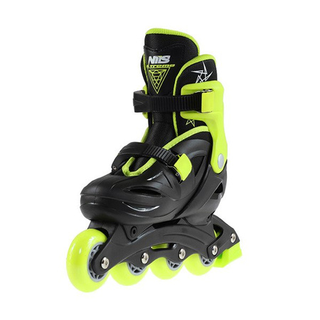 Rolki NJ/NA0321 czarno-limonkowe łyżworolki Nils Extreme L (O)