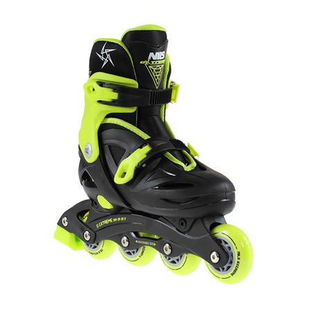 Rolki NJ/NA0321 czarno-limonkowe łyżworolki Nils Extreme L (O)