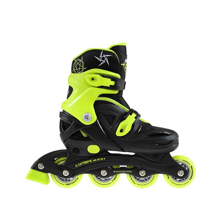 Rolki NJ/NA0321 czarno-limonkowe łyżworolki Nils Extreme M