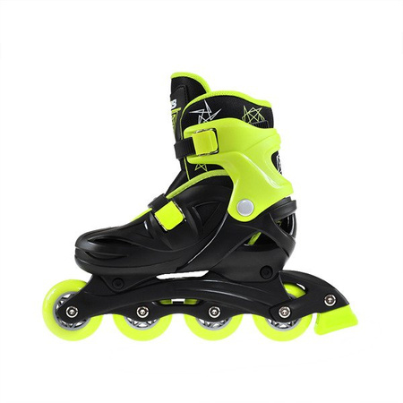 Rolki NJ/NA0321 czarno-limonkowe łyżworolki Nils Extreme M