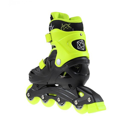 Rolki NJ/NA0321 czarno-limonkowe łyżworolki Nils Extreme M
