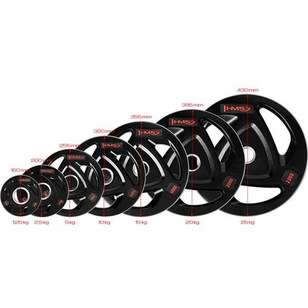 TOX01 czarny talerz olimpijski ogumowany hms 1.25kg