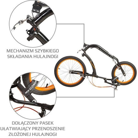 WH227F hulajnoga orange składana koła pompowane 20