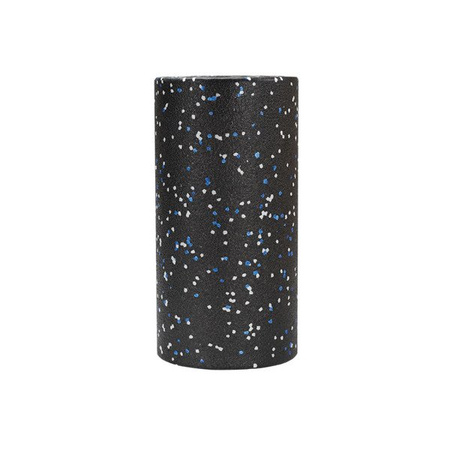 Wałek do masażu 30cm FS114 black / blue dots roller fitness hms