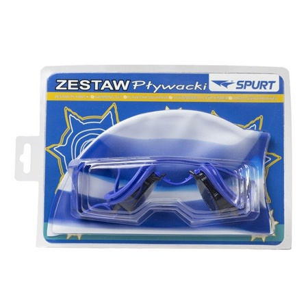 ZESTAW CZEPEK PŁYWACKI SILIKONOWY OKULARY BASEN BL