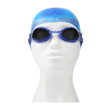 ZESTAW CZEPEK PŁYWACKI SILIKONOWY OKULARY BASEN BL
