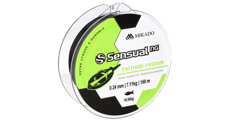 ŻYŁKA - SENSUAL N.G. METHOD FEEDER 0.24mm/10.5kg/150m - CZARNA - op.1szp.