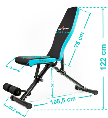 Zestaw do ćwiczeń 128kg z ławką treningową TB891, stojakami, sztangą / gryfem prostym 180cm, gryfem lekko łamanym 120cm, obciążeniem 90kg i hantlami