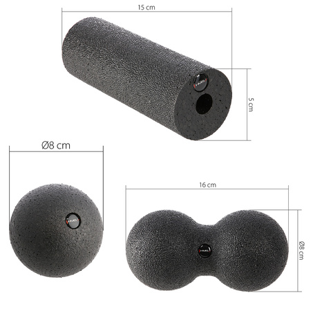 Zestaw do masażu wałki/piłki SET FSBM07 HMS