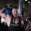 Kettlebell 32kg żeliwny pokryty winylem KNV32 blue hms