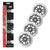 Zestaw pu 90x24 82a białe matowe (4 szt.)+ łożyska abec-9 (8 szt.) nils extreme